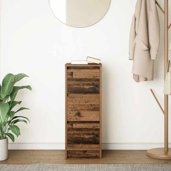 vidaXL Buffé gammalt trä 29,5x34x76 cm ingenjörsträ 861641