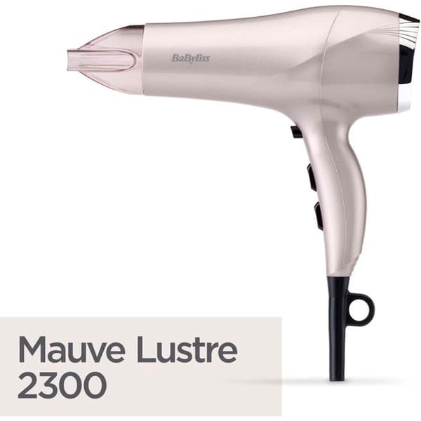 Hårfön - BABYLISS - D781E - Iontorr - 2300W - 3 temperaturer - Lila Lyster
