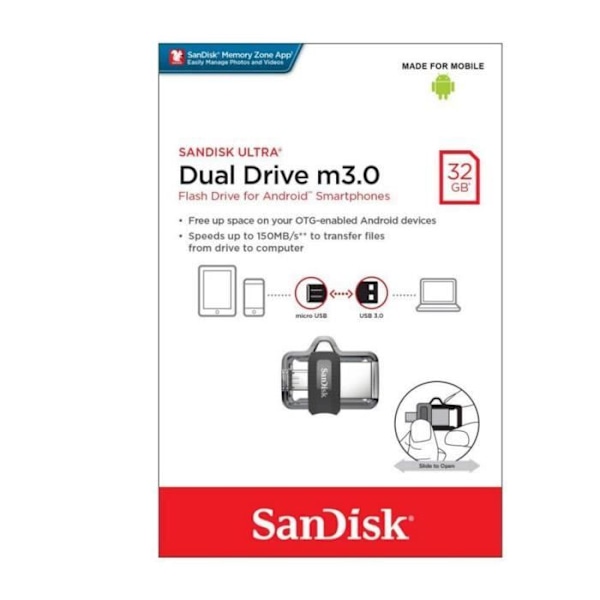 Sandisk OTG DUAL DRIVE M3 32GB USB-minne