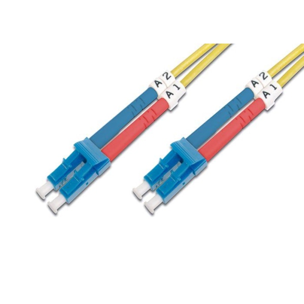 Fiberoptisk kabel Duplex 9/125 OS1 LC LC Gul 1 m Gul
