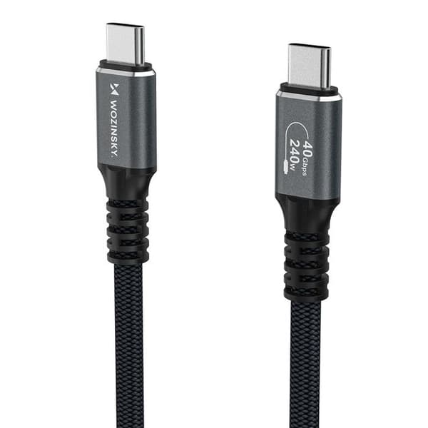 Thunderbolt 4 USB-C-kabel 240 W 4K 1 m - Svart