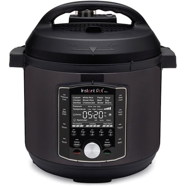 Instant Pot Pro 10-i-1 multifunktionell elektrisk spis - 1200 W - Svart - 5,7 L svart