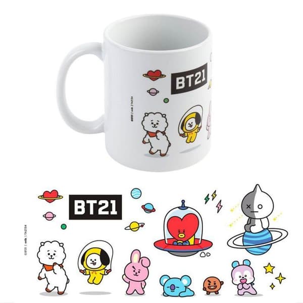 Mugg - BT21 - Mazagran - Keramik - 350 ml - Diskaresistent