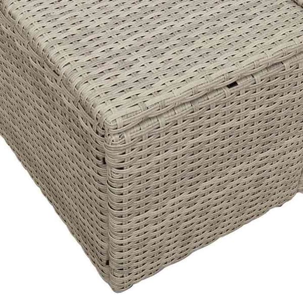 vidaXL Trädgårdssoffa med kudde Grå 184 x 62 x 69 cm polyrotting 42006797