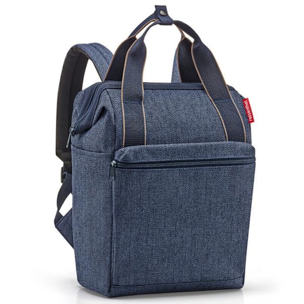 Ryggsäck - REISENTHEL - Allrounder R - 39 cm - Mörkblå herringbone - Minimalistisk Hårrygg mörkblå