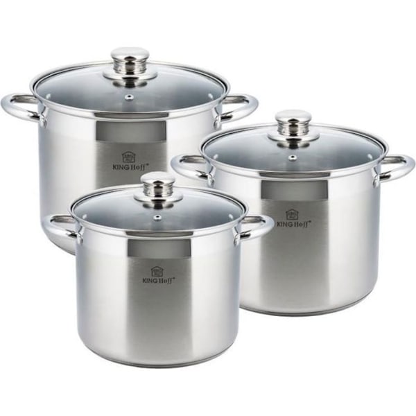 Faitout - gryta Kinghoff KÄRL 6 DELAR 16L/ 13L/ 11L [KH-4312]
