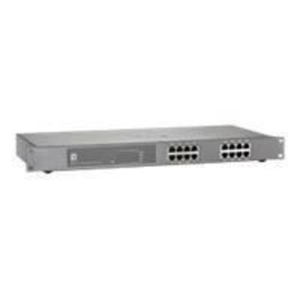 LEVELONE GEP-1621 switch - 16 portar - Gigabit Ethernet - Flödeskontroll - PoE+ Grå