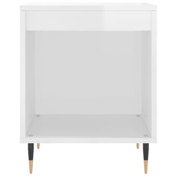 vidaXL Sängbord 2 st Blankvit 40x35x50 cm 830705