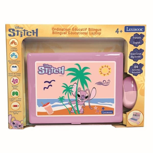 Bilingual educational laptop Disney Stitch (FR/EN) ROSA