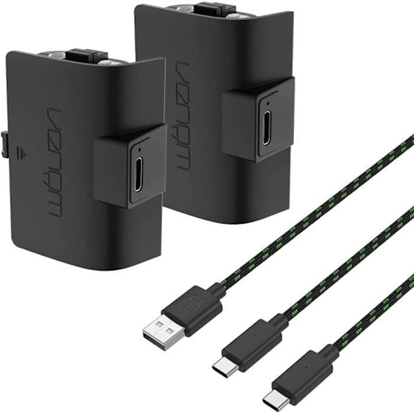 Paket med två uppladdningsbara batterier för Xbox Series-kontroller - VENOM - VS2882 - Svart Svart