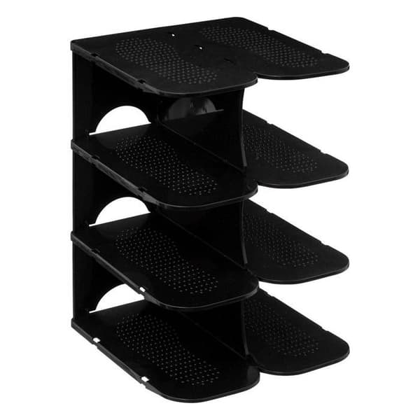 Skorställ x4 plast Svart