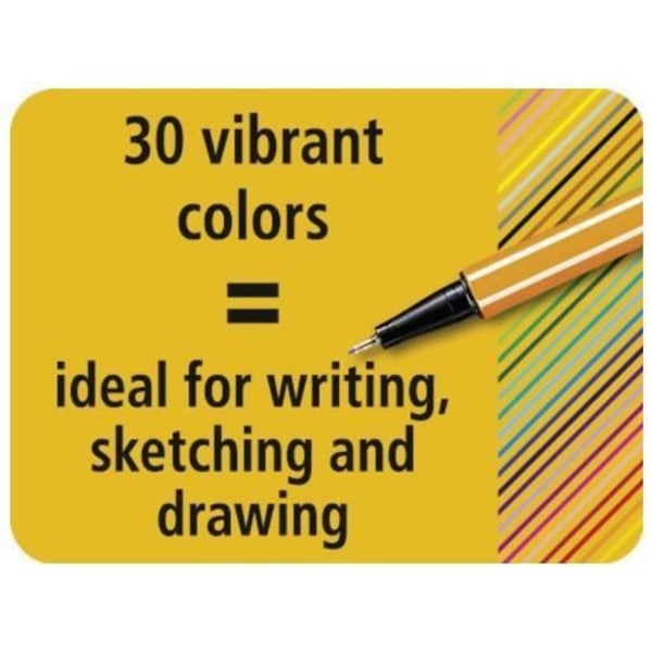 Coffret med 25 Stylo-Feutre POINT 88 Fin spets 0,4 mm assorterade färger