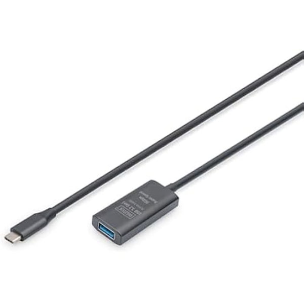 USB-förlängningskabel - DIGITUS - USB-A hona till USB-C hane - 5 m - 5 Gbit/s - Plug & Play