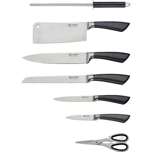 Elitehoff - 1000972 - Kökknivar i block E 6262 stål + knivstödset, grå