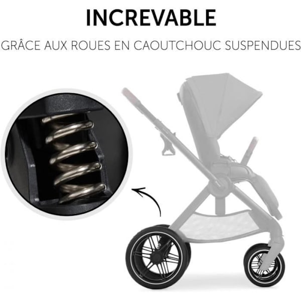 Hauck - H-16537-SV-000-S00 - Shopping Walk N Care Barnvagn Mörkgrå Grå