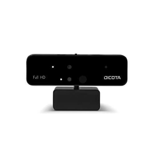 DICOTA Webcam PRO Ansiktsigenkänning - Webbkamera - färg - 1920 x 1080 - 1080p - ljud - USB 2.0