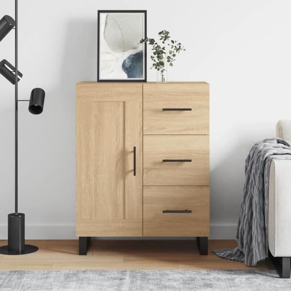 vidaXL Buffé eksonoma 69,5x34x90 cm ingenjörsträ 830287