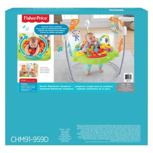 Fisher-Price - Jumperoo Jungle Sounds and Lights - Youpala CHM91 -