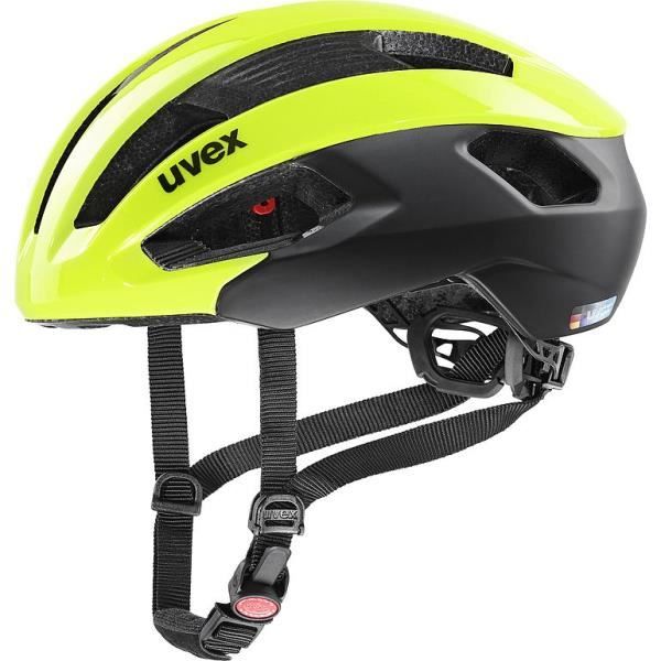 Uvex Rise CC landsvägscykelhjälm - neon gul-svart matta - 56/60 cm