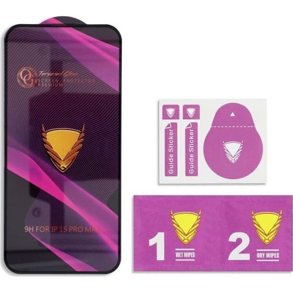 Härdat Glas - TELFORCEONE - iPhone 14 Pro Max - Svart - 1 Styck - Härdat Glas Svart