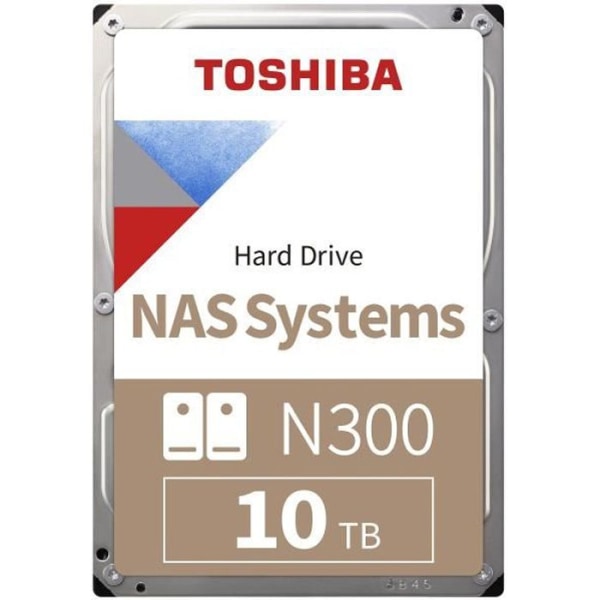 TOSHIBA N300 högtillförlitlig hårddisk Intern hårddisk - 10 TB - 256 MB - NAS - 3,5" - 7200 rpm