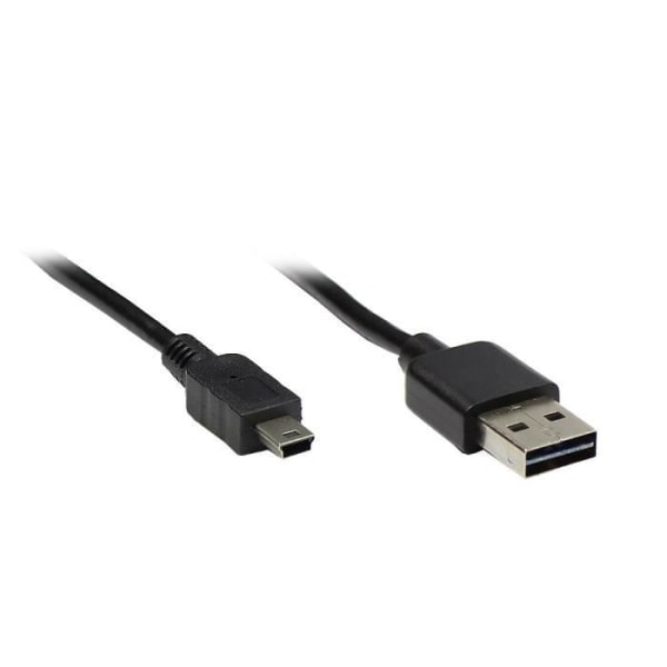 Alcasa USB 2.0 A-mini, 5 m, 5 m, USB A, Mini-USB A, 2.0, hane-hane, svart