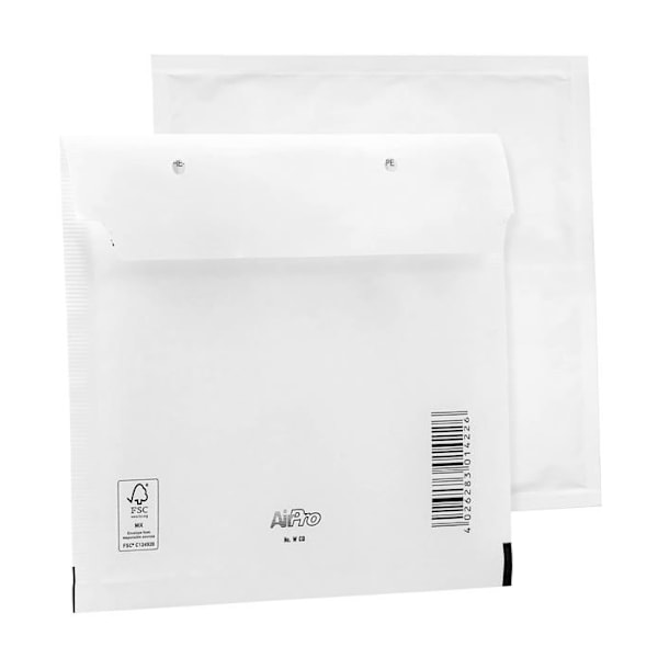 Postpåse - Bantex vadderad påse - 400123121 - Set med 10 bubbelkuvert Vit 175 x 200 mm
