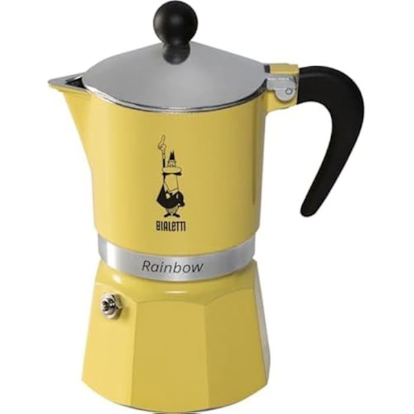 Bialetti Rainbow 3TZ Kaffebryggare - BIALETTI - Gul - Våren 2024 - Färgglad design - Perfekt för kaffe Gul