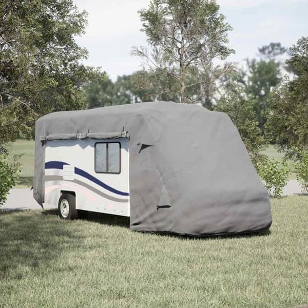 Grått campingvagnsskydd 660x235x275 cm icke-vävd tyg grå