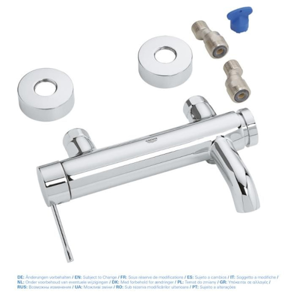 Förkromad frilagd väggmonterad bad-duschblandare ESSENCE - GROHE - 33624-001