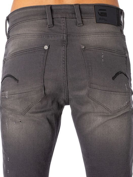 G STAR Revend Super Slim Jeans Slander Grey Superstretch Light Aged Destroy Grå 29