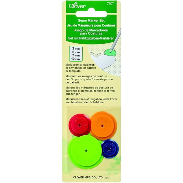 Clover 7707 Symarkör i plast, Flerfärgad, One Size
