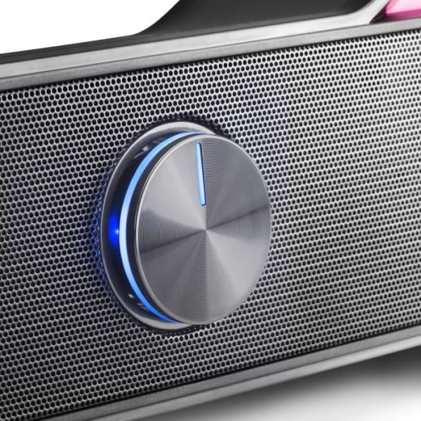 Mars Gaming MSBX Black soundbar - Bluetooth 5.0 + Jack 3.5 - DSP Sound 10W - Dynamisk RGB-belysning Svart