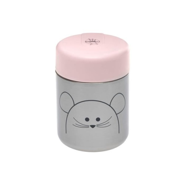 Termos barnmat Lässig Little Chums Mouse - rosa - 315 ml