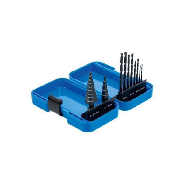 Set med steg- och spiralborrar BGS TECHNIC - HSS - 10 st - 1686