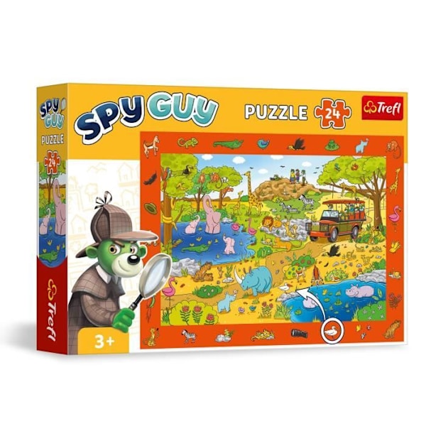 Pussel - TREFL - D'OBSERVATION SPY GUY SAFARI - 24 bitar - Flerfärgad - För barn från 3 år Flerfärgad