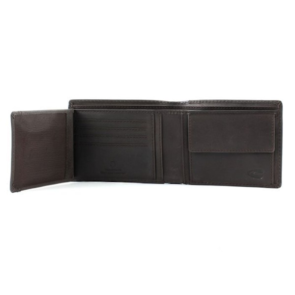 Plånbok - camel active - Thai Wallet 67634 - Läder 100% - Anti-RFID-skydd - Brun kastanj