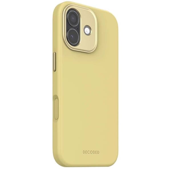 Antimikrobiell Silikonfoder - DECODED - iPhone 17 - Kompatibel med MagSafe - Gul - Stötskydd Gul