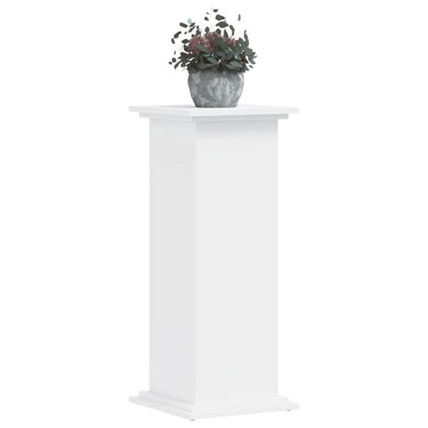vidaXL Stöd för växter vit 33x33x80 cm ingenjörsträ 852969