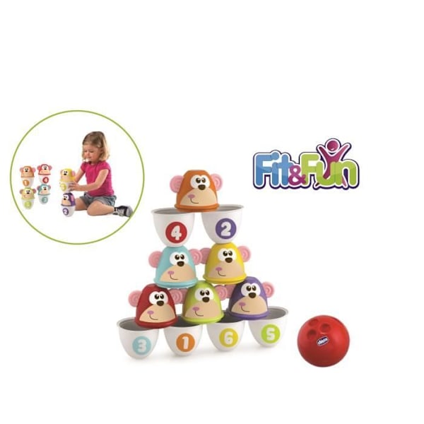 CHICCO Jungle Bowling Game Flerfärgad
