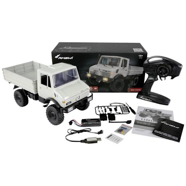 RC lastbil - AMEWI - Unimog Basic - hellgrau - redo att köras hellgrau