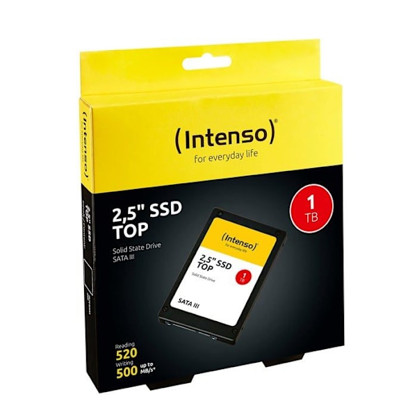 Intern SSD 1 To - INTENSO - 2,5 tum - SATA III - 38000 IOPS - Kompatibel med NAS