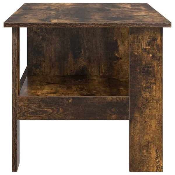 Soffbord Vidaxl Soffbord Rökt ek 90 x 50 x 45 cm Ingenjörsträ