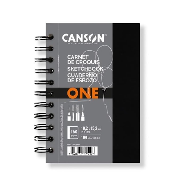 Art Book One Canson Notebook - Skiss - 10,2 x 15,2 cm - 100 g - 80 ark