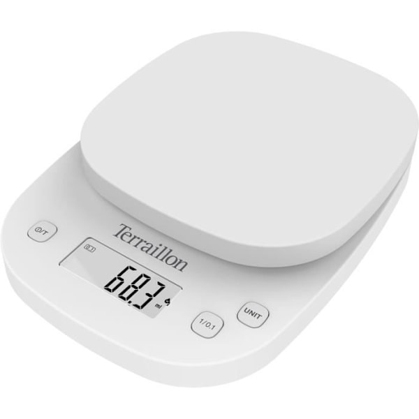 Precision elektronisk köksvåg - TERRAILLON - PRECISION - Kapacitet 2 kg - Dynamisk gradering Vit