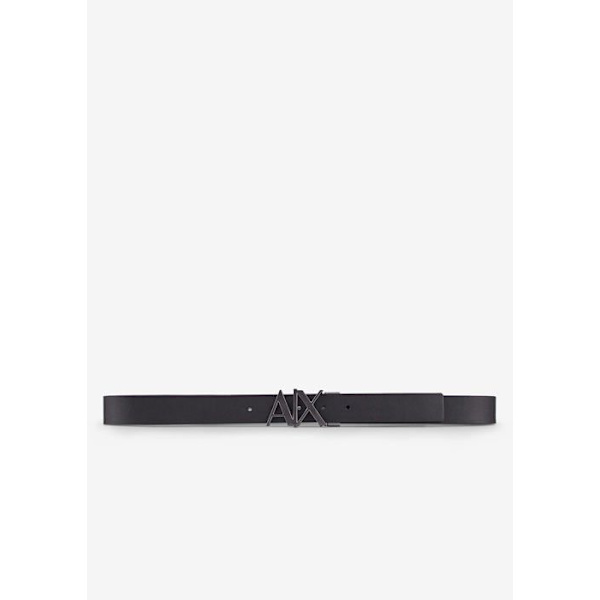 Bälte - Armani utbytesbältesspänne - 951017CC505-43120-38 - Skinny Leather Logo Bälte Herrbälte Svart 115 cm