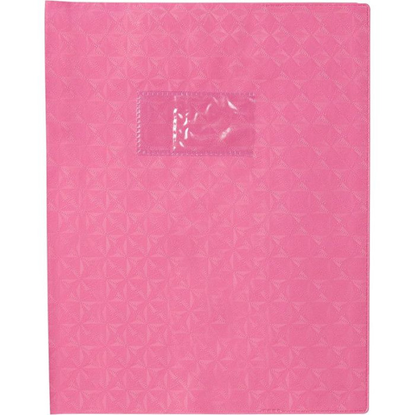 Skyddsomslag - Clairefontaine - Diamantmönster - 18/100 - 17x22 - Rosa