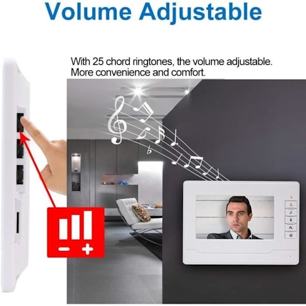 KDL Video Intercom RFID 7 Tum Systeem för Dörrtelefon 3 Monitorer med 1 Kamera med Infraröd Nattvision