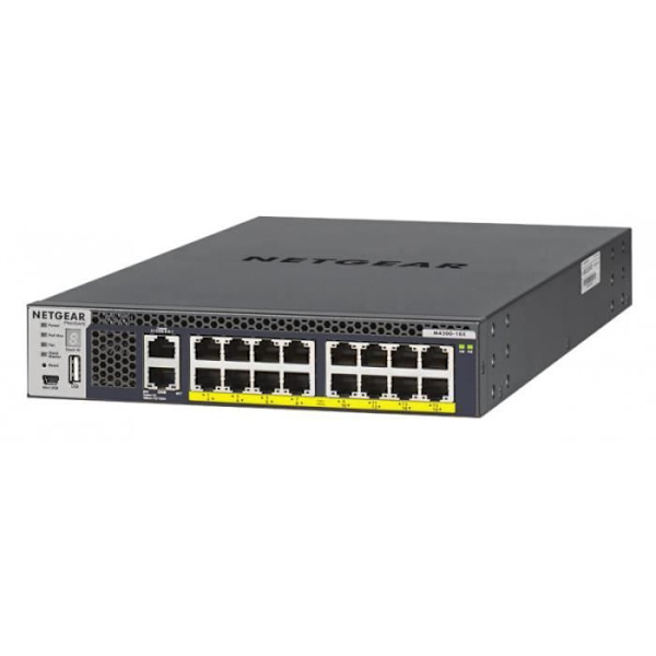 NETGEAR M4300-16X POE+APS299W Switch - 16 portar - Managed - 10 Gigabit Ethernet - Rackmonterbar Svart