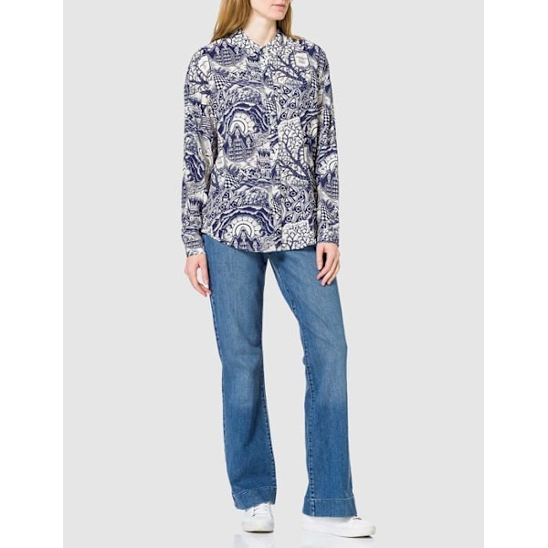 T-shirt Scotch - soda - 159911 - Oversize T-shirt i Melange Bomull med Blustryck Kvinna 0217 Kombination A. XL